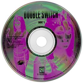 Artwork on the Disc for Double Switch on the Sega Saturn.