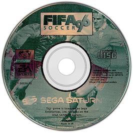 Artwork on the Disc for FIFA 96 on the Sega Saturn.