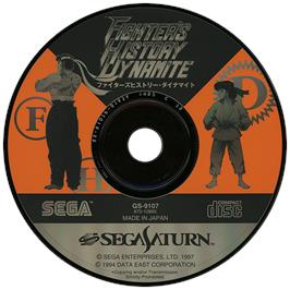 Artwork on the Disc for Fighter's History Dynamite on the Sega Saturn.
