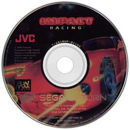 Artwork on the Disc for Impact Racing on the Sega Saturn.