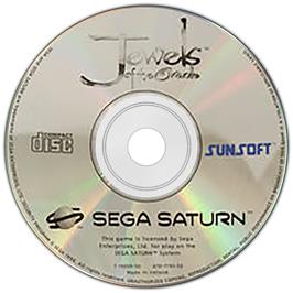 Artwork on the Disc for Jewels of the Oracle on the Sega Saturn.