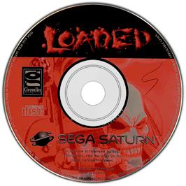Artwork on the Disc for Loaded on the Sega Saturn.
