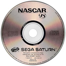 Artwork on the Disc for NASCAR 98 on the Sega Saturn.