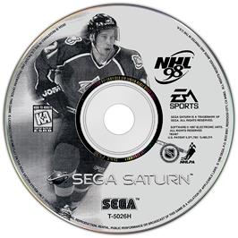 Artwork on the Disc for NHL '98 on the Sega Saturn.
