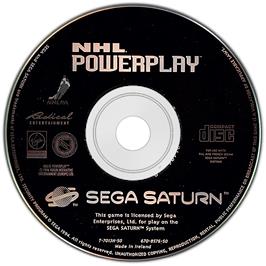 Artwork on the Disc for NHL Powerplay '96 on the Sega Saturn.