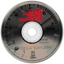 Artwork on the Disc for Need for Speed on the Sega Saturn.