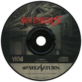 Artwork on the Disc for Night Striker S on the Sega Saturn.