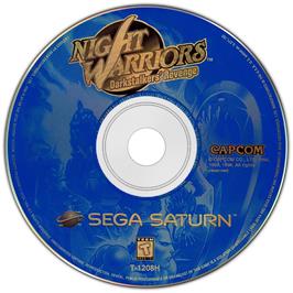 Artwork on the Disc for Night Warriors: Darkstalkers' Revenge on the Sega Saturn.