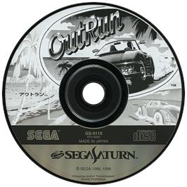 Artwork on the Disc for Out Run on the Sega Saturn.