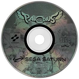 Artwork on the Disc for Parodius on the Sega Saturn.