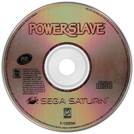 Artwork on the Disc for Powerslave on the Sega Saturn.