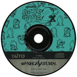 Artwork on the Disc for Puzzle Bobble 2X on the Sega Saturn.