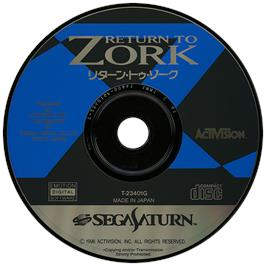 Artwork on the Disc for Return to Zork on the Sega Saturn.