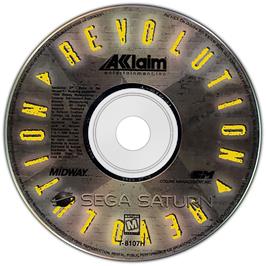 Artwork on the Disc for Revolution X on the Sega Saturn.