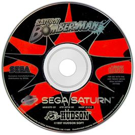 Artwork on the Disc for Saturn Bomberman on the Sega Saturn.