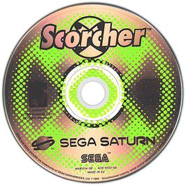 Artwork on the Disc for Scorcher on the Sega Saturn.