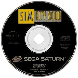 Artwork on the Disc for Sim City 2000 on the Sega Saturn.