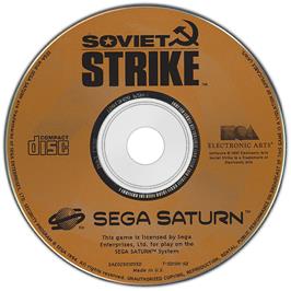 Artwork on the Disc for Soviet Strike on the Sega Saturn.