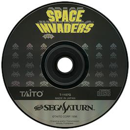 Artwork on the Disc for Space Invaders on the Sega Saturn.