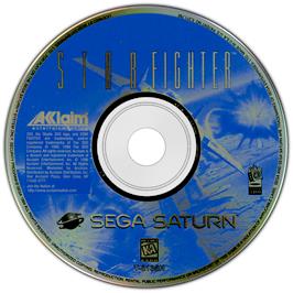 Artwork on the Disc for Star Fighter 3000 on the Sega Saturn.