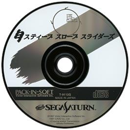 Artwork on the Disc for Steep Slope Sliders on the Sega Saturn.