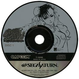 Artwork on the Disc for Street Fighter Collection on the Sega Saturn.