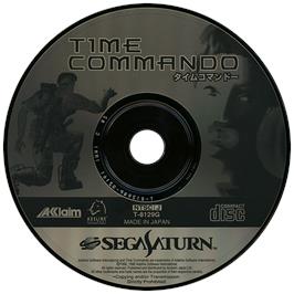 Artwork on the Disc for Time Commando on the Sega Saturn.