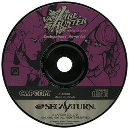 Artwork on the Disc for Vampire Hunter: Darkstalkers' Revenge on the Sega Saturn.