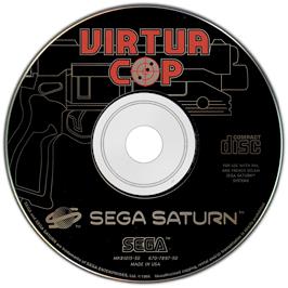 Artwork on the Disc for Virtua Cop on the Sega Saturn.
