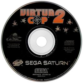 Artwork on the Disc for Virtua Cop 2 on the Sega Saturn.