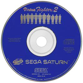 Artwork on the Disc for Virtua Fighter 2 on the Sega Saturn.