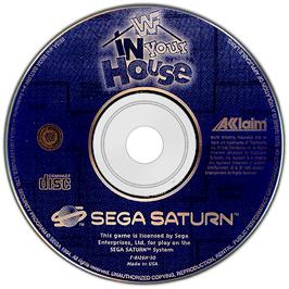 Artwork on the Disc for WWF in Your House on the Sega Saturn.
