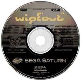 Artwork on the Disc for Wipeout on the Sega Saturn.