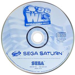 Artwork on the Disc for World League Soccer '98 on the Sega Saturn.