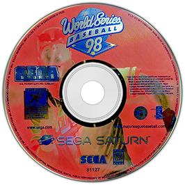Artwork on the Disc for World Series Baseball '98 on the Sega Saturn.