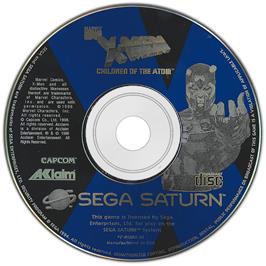 Artwork on the Disc for X-Men: Children of the Atom on the Sega Saturn.