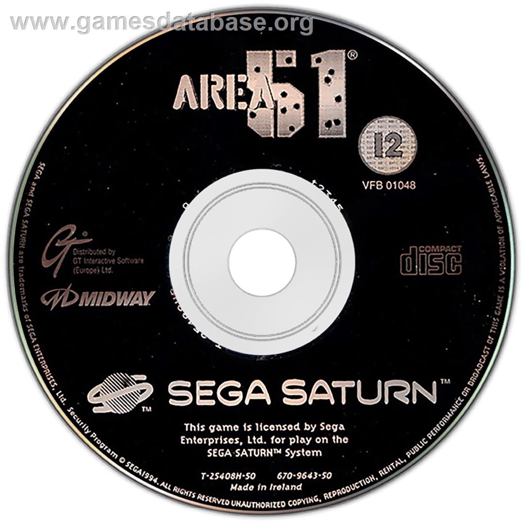 Area 51 - Sega Saturn - Artwork - Disc
