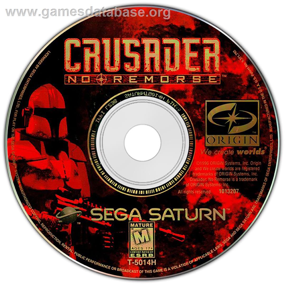 Crusader: No Remorse - Sega Saturn - Artwork - Disc