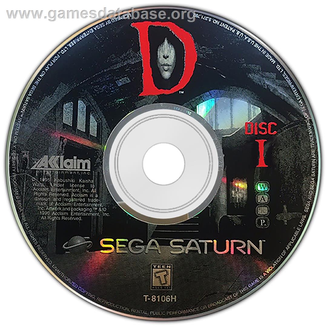 D - Sega Saturn - Artwork - Disc