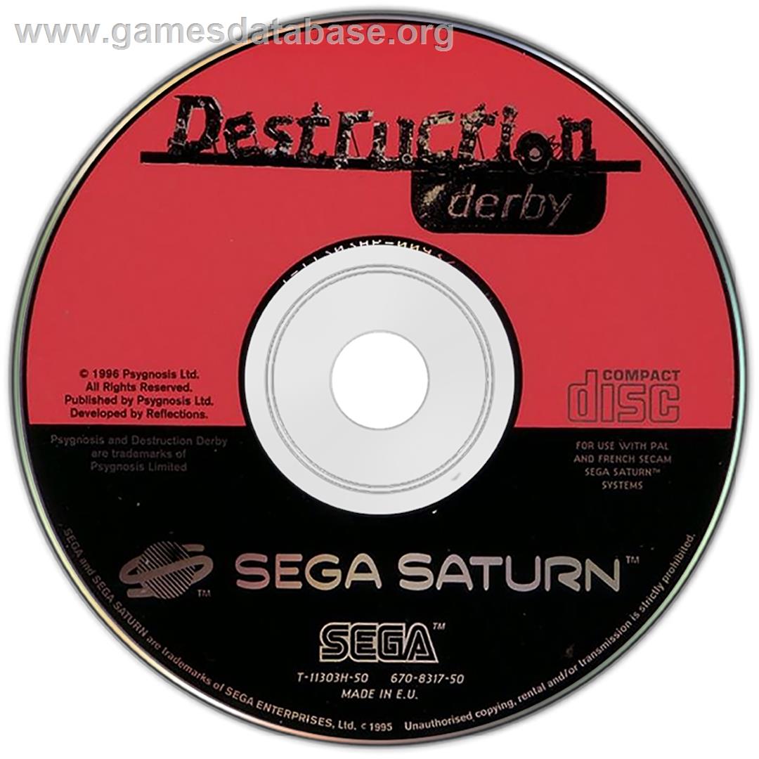 Destruction Derby - Sega Saturn - Artwork - Disc