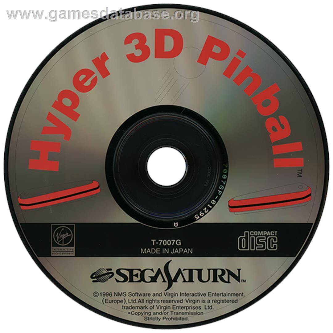 Hyper 3-D Pinball - Sega Saturn - Artwork - Disc
