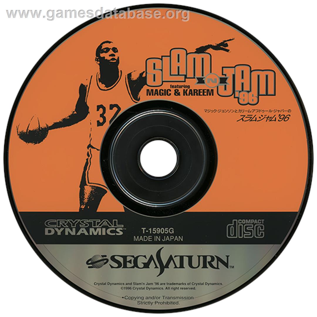 Slam 'N Jam '96 Featuring Magic & Kareem - Sega Saturn - Artwork - Disc