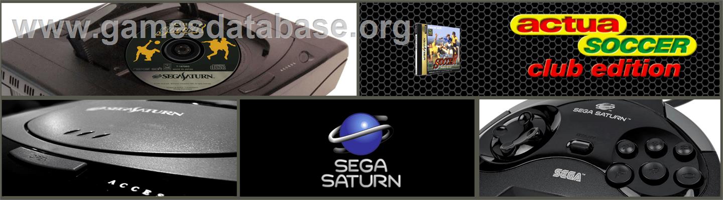 Actua Soccer - Sega Saturn - Artwork - Marquee