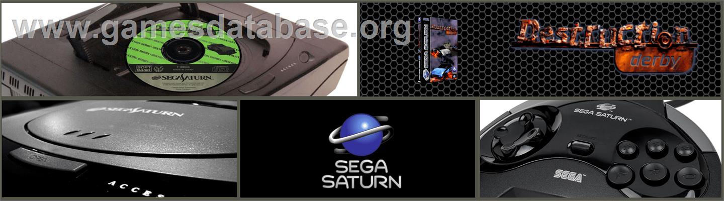 Destruction Derby - Sega Saturn - Artwork - Marquee