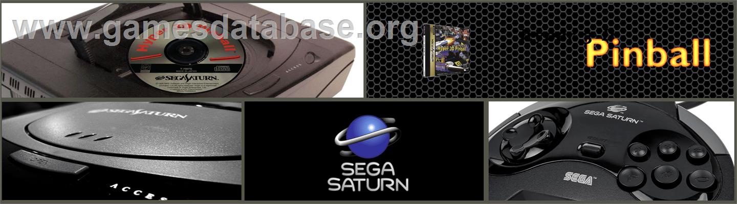 Hyper 3-D Pinball - Sega Saturn - Artwork - Marquee