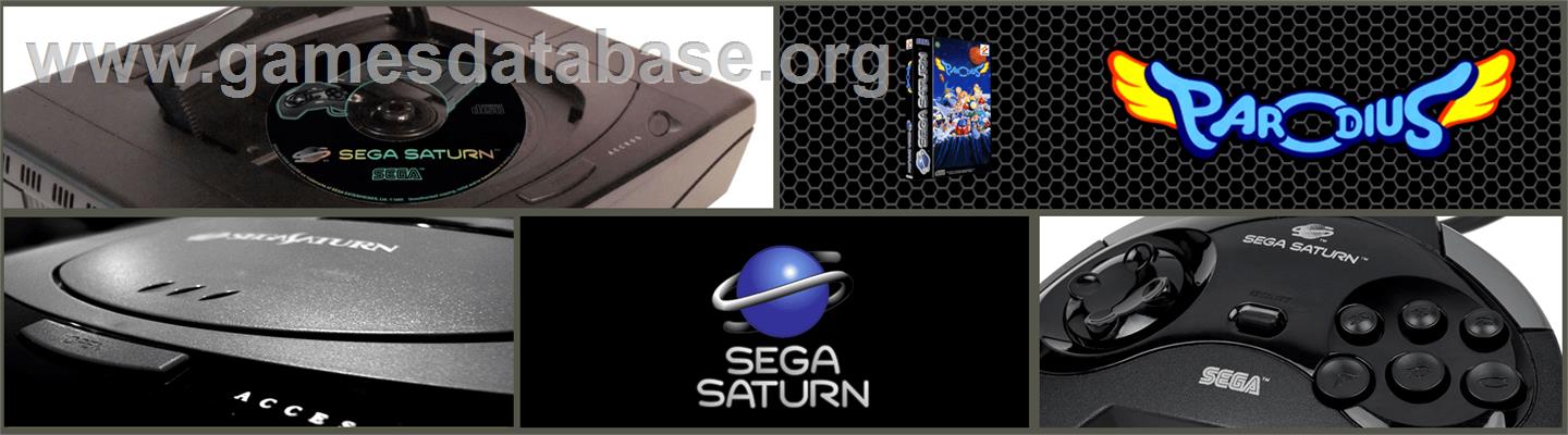 Parodius - Sega Saturn - Artwork - Marquee