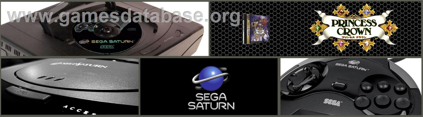 Princess Crown - Sega Saturn - Artwork - Marquee