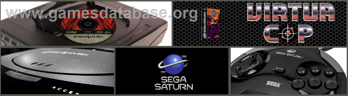Virtua Cop - Sega Saturn - Artwork - Marquee
