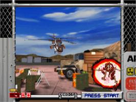 In game image of Area 51 on the Sega Saturn.