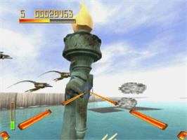 In game image of Chaos Control on the Sega Saturn.